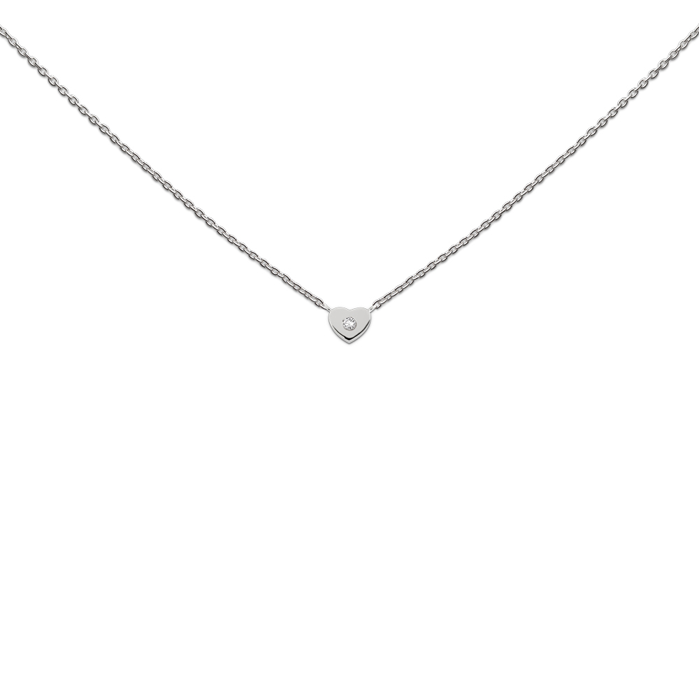 Necklace Heart zirkon, 'Let love shine!' - Afbeelding 2
