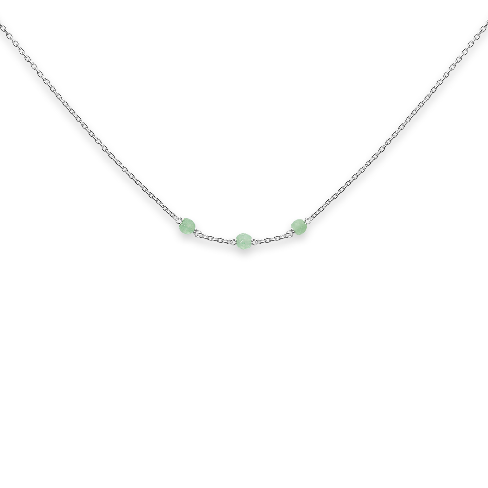Necklace gemstones in between, Green Aventurine - Afbeelding 2