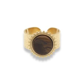 Statement Ring - Grote Steen Ring - Statement Ring Adjustable - Grote Statement Ring - Statement Ring Goud
