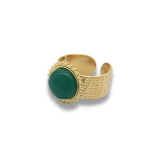 Statement Ring - Grote Steen Ring - Statement Ring Adjustable - Grote Statement Ring - Statement Ring Goud