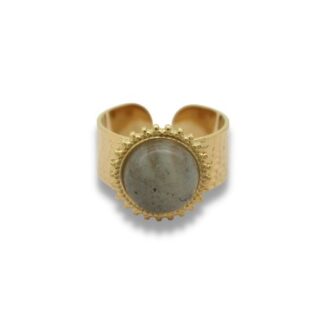 Statement Ring - Grote Steen Ring - Statement Ring Adjustable - Grote Statement Ring - Statement Ring Goud