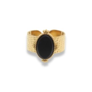 Statement Ring - Grote Steen Ring - Statement Ring Adjustable - Grote Statement Ring - Statement Ring Goud