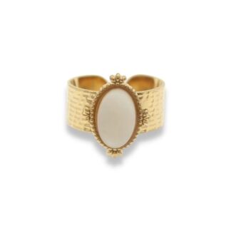 Statement Ring - Grote Steen Ring - Statement Ring Adjustable - Grote Statement Ring - Statement Ring Goud