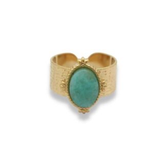 Statement Ring - Grote Steen Ring - Statement Ring Adjustable - Grote Statement Ring - Statement Ring Goud