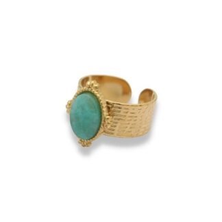 Statement Ring - Grote Steen Ring - Statement Ring Adjustable - Grote Statement Ring - Statement Ring Goud