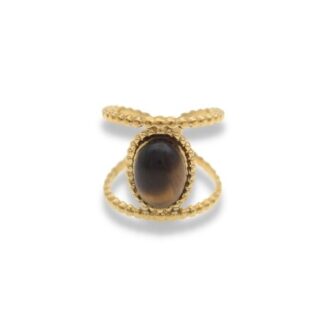 Statement Ring - Grote Steen Ring - Statement Ring Adjustable - Grote Statement Ring - Statement Ring Goud