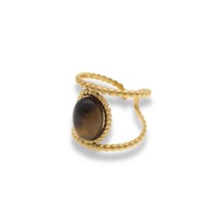 Statement Ring - Grote Steen Ring - Statement Ring Adjustable - Grote Statement Ring - Statement Ring Goud