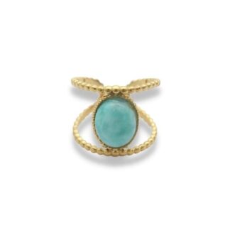 Statement Ring - Grote Steen Ring - Statement Ring Adjustable - Grote Statement Ring - Statement Ring Goud