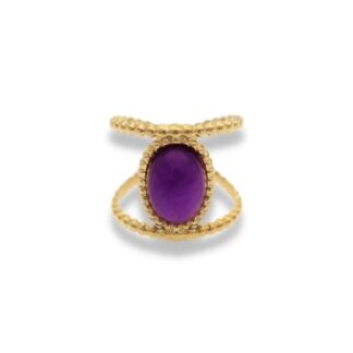 Statement Ring - Grote Steen Ring - Statement Ring Adjustable - Grote Statement Ring - Statement Ring Goud