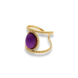 Statement Ring - Grote Steen Ring - Statement Ring Adjustable - Grote Statement Ring - Statement Ring Goud