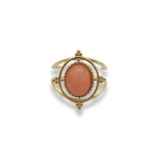 Statement Ring - Grote Steen Ring - Statement Ring Adjustable - Grote Statement Ring - Statement Ring Goud
