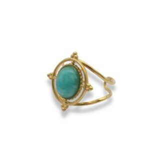 Statement Ring - Grote Steen Ring - Statement Ring Adjustable - Grote Statement Ring - Statement Ring Goud