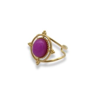 Statement Ring - Grote Steen Ring - Statement Ring Adjustable - Grote Statement Ring - Statement Ring Goud