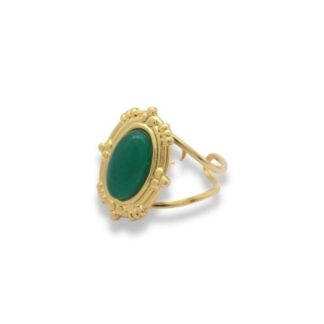 Statement Ring - Grote Steen Ring - Statement Ring Adjustable - Grote Statement Ring - Statement Ring Goud