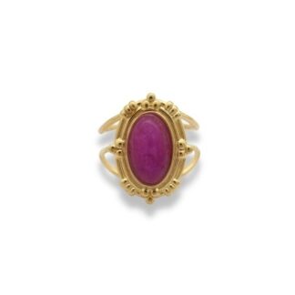 Statement Ring - Grote Steen Ring - Statement Ring Adjustable - Grote Statement Ring - Statement Ring Goud