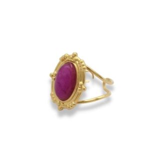 Statement Ring - Grote Steen Ring - Statement Ring Adjustable - Grote Statement Ring - Statement Ring Goud