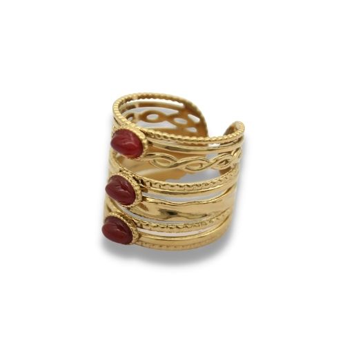 Statement Ring - Wikkel Ring - Statement Ring Adjustable - Brede Statement Ring - Statement Ring Goud