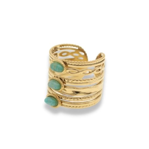 Statement Ring - Wikkel Ring - Statement Ring Adjustable - Brede Statement Ring - Statement Ring Goud