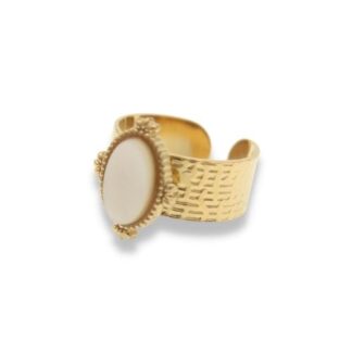 Statement Ring - Grote Steen Ring - Statement Ring Adjustable - Grote Statement Ring - Statement Ring Goud
